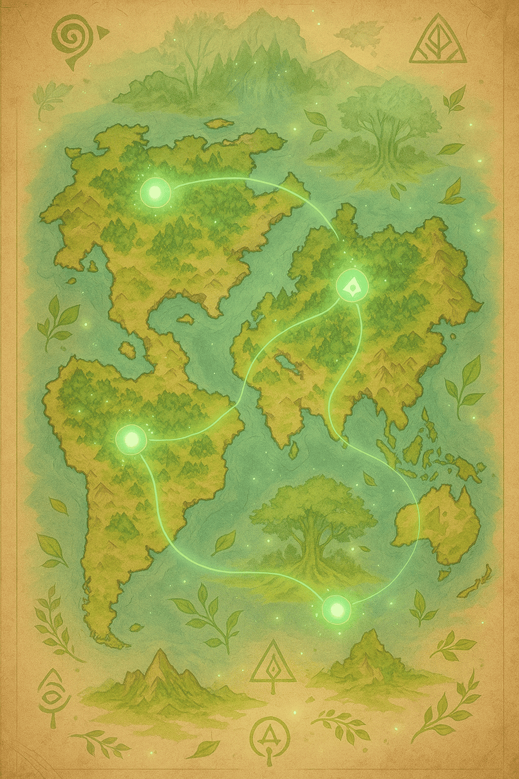The Enamatea map, where organizations place missions